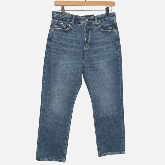 NWT LOFT The Straight Crop High Rise Jeans 28P - Picture 2 of 8